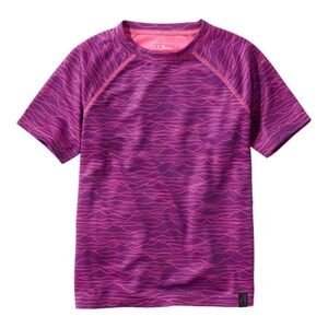 L.L. Bean Trail Tee, Kids' M 10-12, Plum, NWT